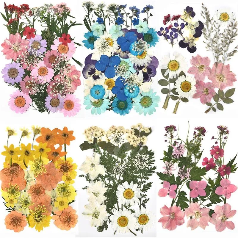 1 Pack Dried Flowers Resin Natural Flower Stickers Dry Beauty Decal For DIY Epoxy Resin Filling Jewelry Decoration