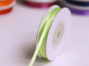 100 Yards 1/16" DIY Apple Green Single Face Satin Ribbon Wedding Party Dress Favor Gift Craft