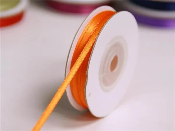 100 Yards 1/16" DIY Orange Single Face Satin Ribbon Wedding Party Dress Favor Gift Craft