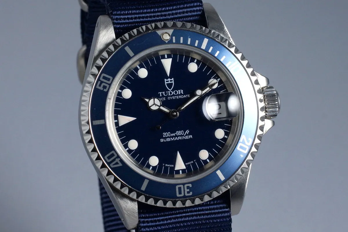 1995 Tudor Blue Submariner 79190 with Box and Papers