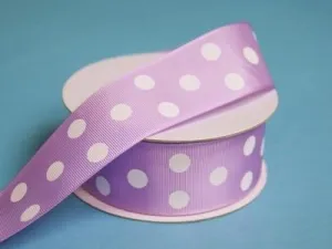 25 Yards 1.5" DIY Lavender Grosgrain Polka Dot Ribbon Wedding Party Dress Favor Gift Craft