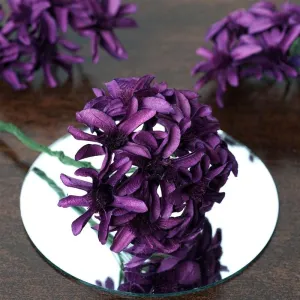 72 Poly Purple Hybrid Paper Craft Lily Flowers Corsage and Boutonniere Wedding Home Craft Decor