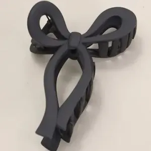 Bow Acrylic Black Hair Clip