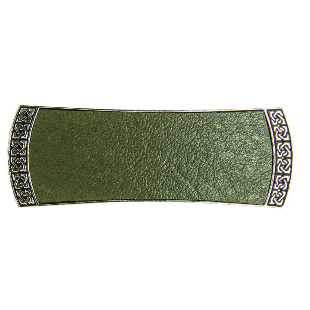 Celtic Leather Barrette