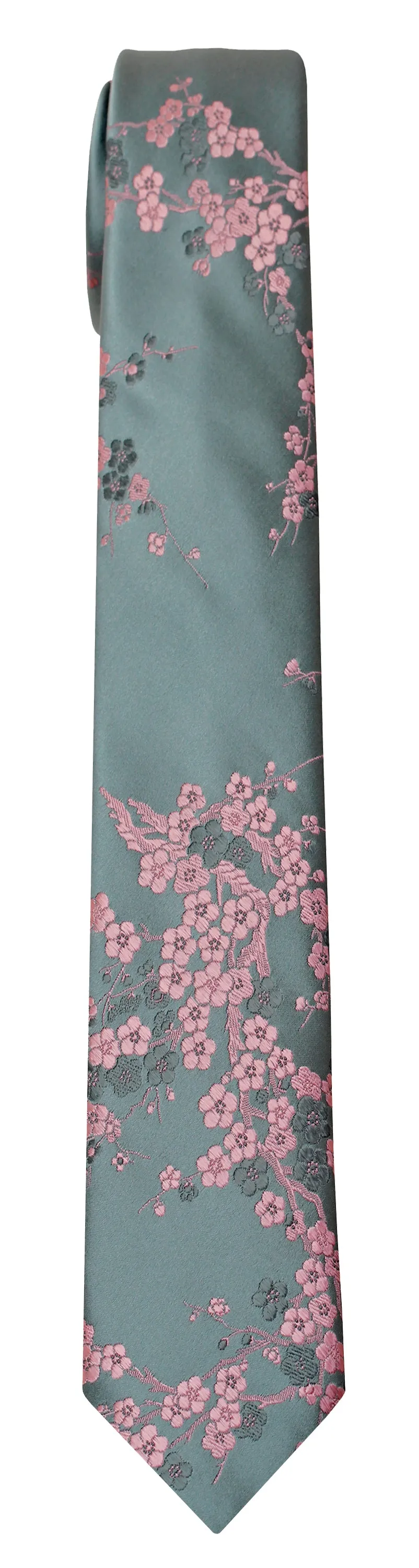 Cherry Blossom Tie in Slate