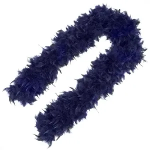 Deluxe Plush Turkey Boa - Navy Blue