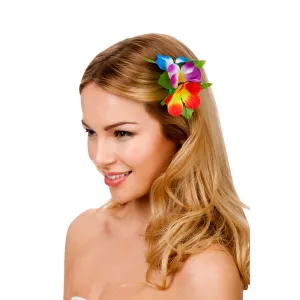 Hawaii Multi-coloured Flower Hair Clip