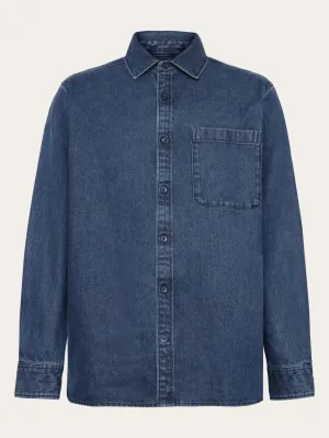 Organic Cotton Natural Indigo Denim Shirt GOTS - Dark Blue denim