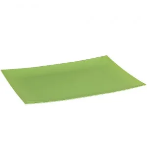 Pistachio 11.75" Rectangular Plastic Entree Plates (Case Qty: 120)