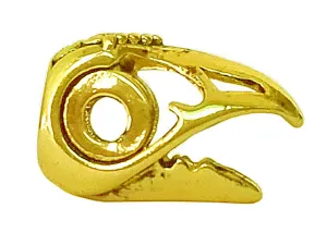 Raven's Skull Hair Bead - Gold