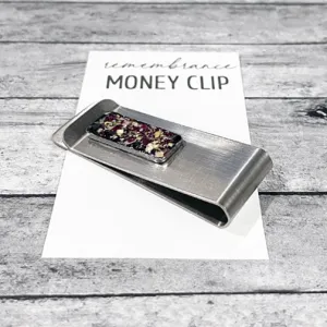 Remembrance Money Clip Using Flower Petals