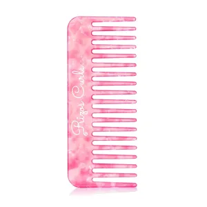 Rizos Curls Pink Wide Tooth Styling Comb