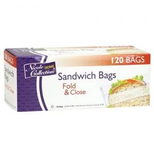 Sandwich - Fold & Close Bags - 120 Count (Case Qty: 5760)